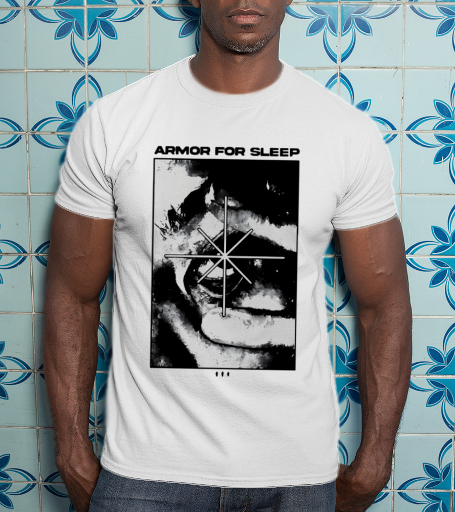 Armor For Sleep Eyeball Star Symbol Monochrome T-Shirt