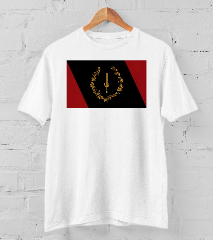 Black American Heritage Flag Laurel Wreath And Torch T-Shirt