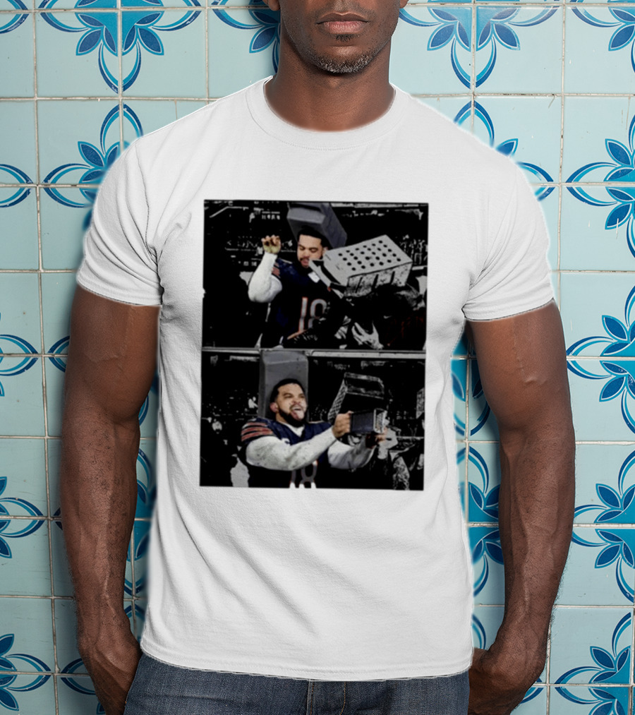 Caleb Cheese Grater Chicago Bear Football Fan Meme T-Shirt