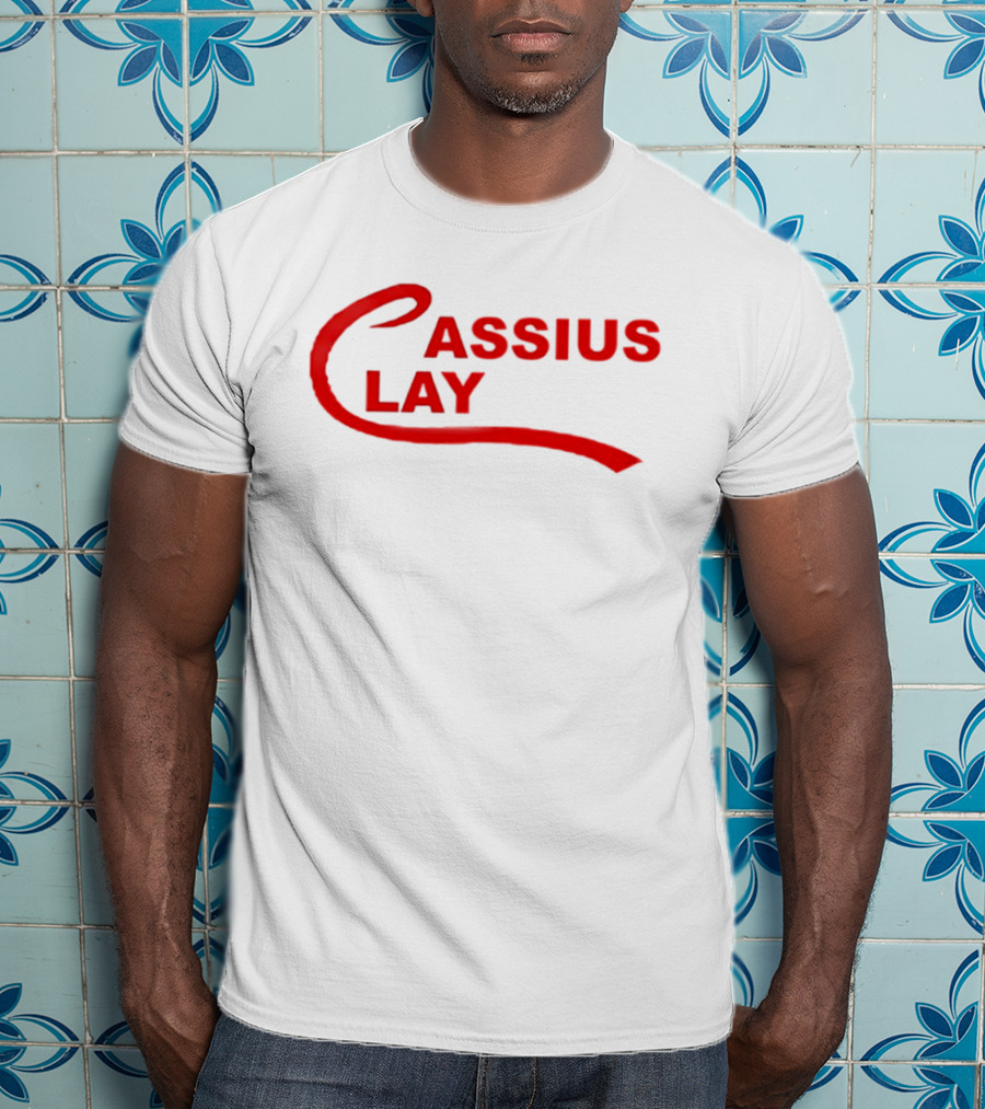 Cassius Clay Muhammad Ali Red Text Stylish Nostalgic T-Shirt
