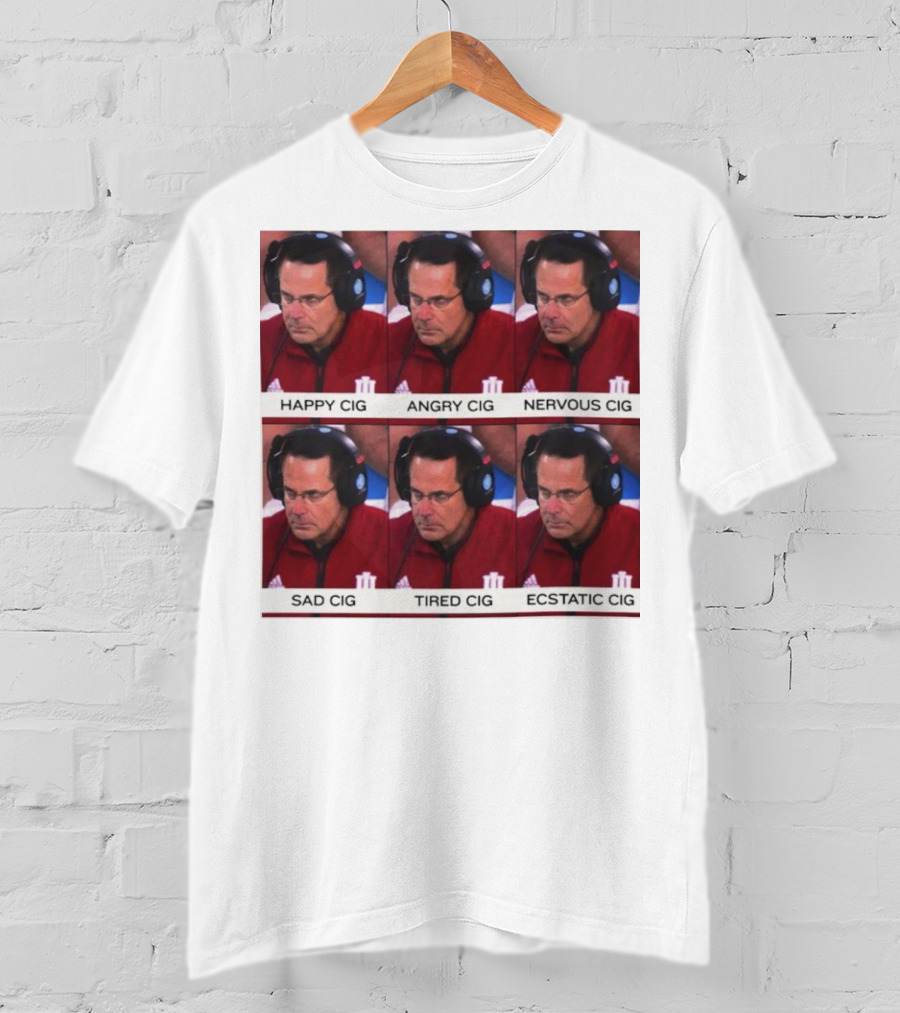 Coach Cignetti Happy Angry Nervous Sad Tired Ecstatic Meme T-Shirt