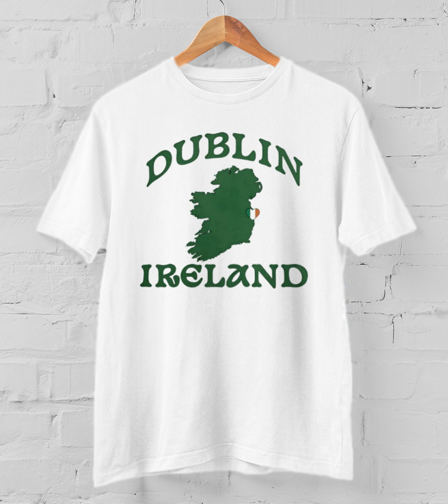 Dublin Ireland Map St Patrick's Day Irish Charm T-Shirt