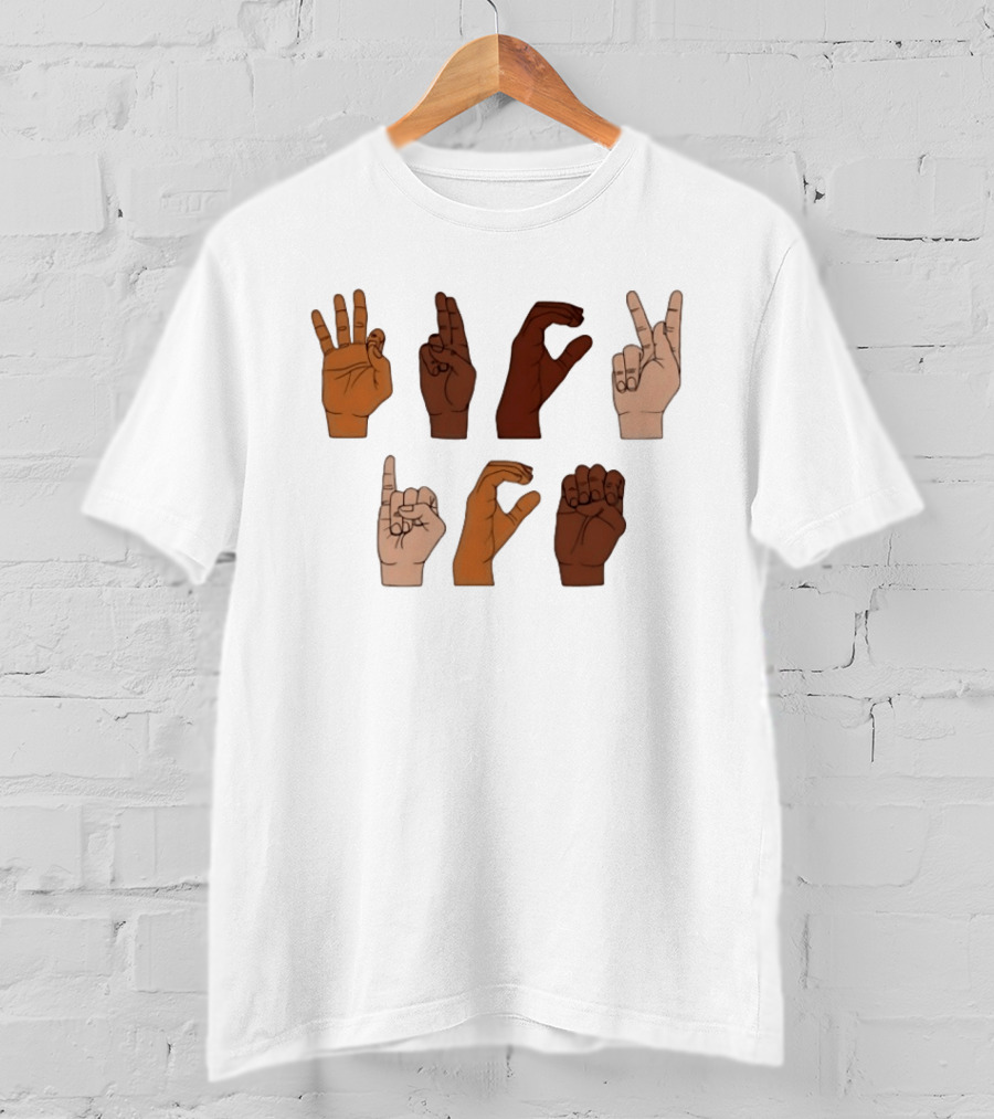 Fuck ICE ASL Hand Sign Language T-Shirt