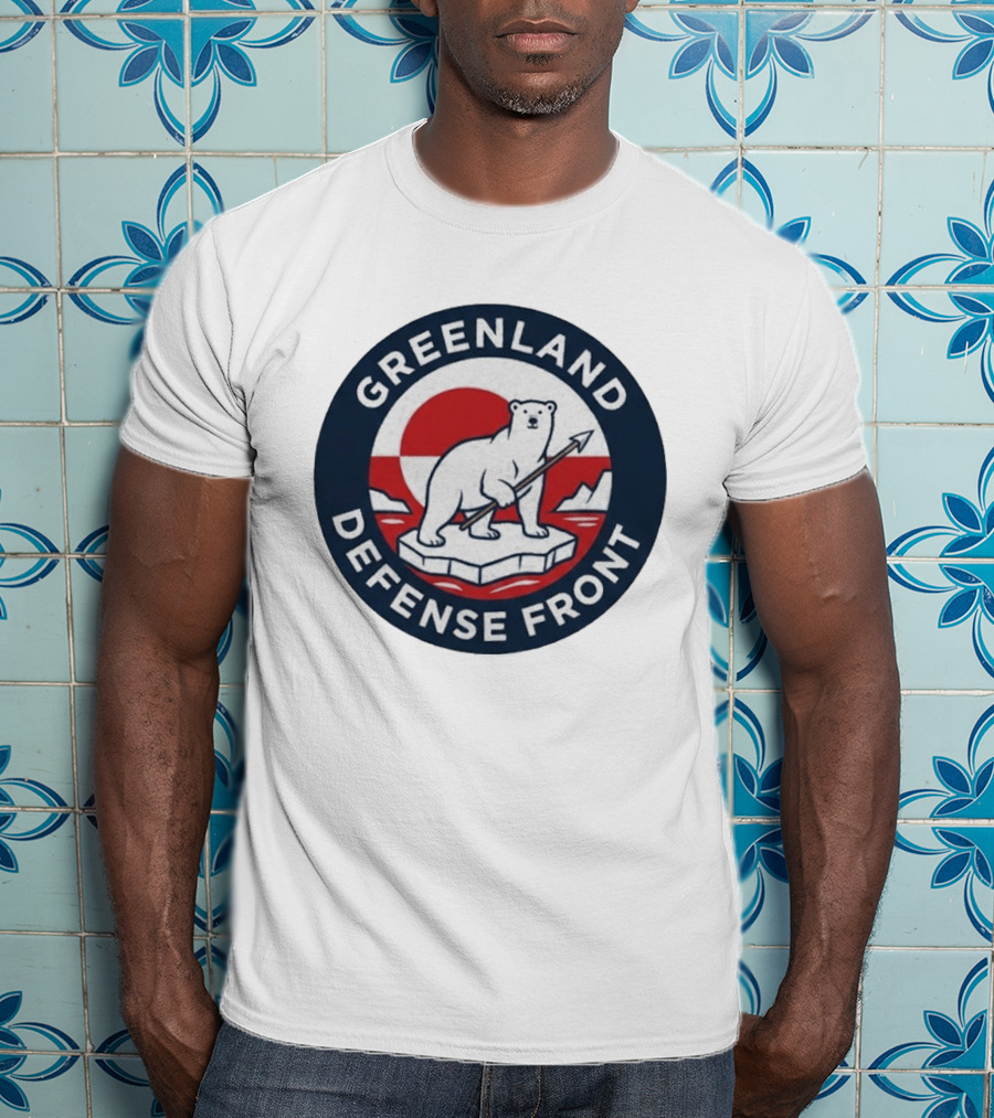 Greenland Defense Front Polar Bear And Spear Arctic T-Shirt