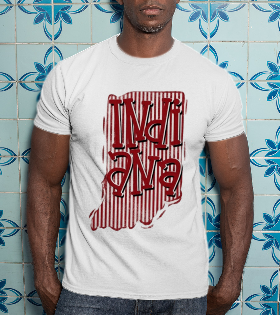 Indiana Stripe Hoosiers Football Indiana T-Shirt
