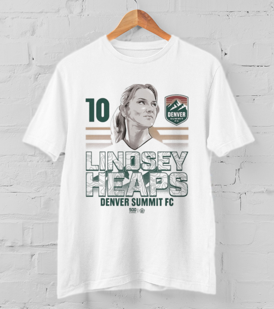 Lindsey Heaps 10 Denver Summit FC Vector T-Shirt
