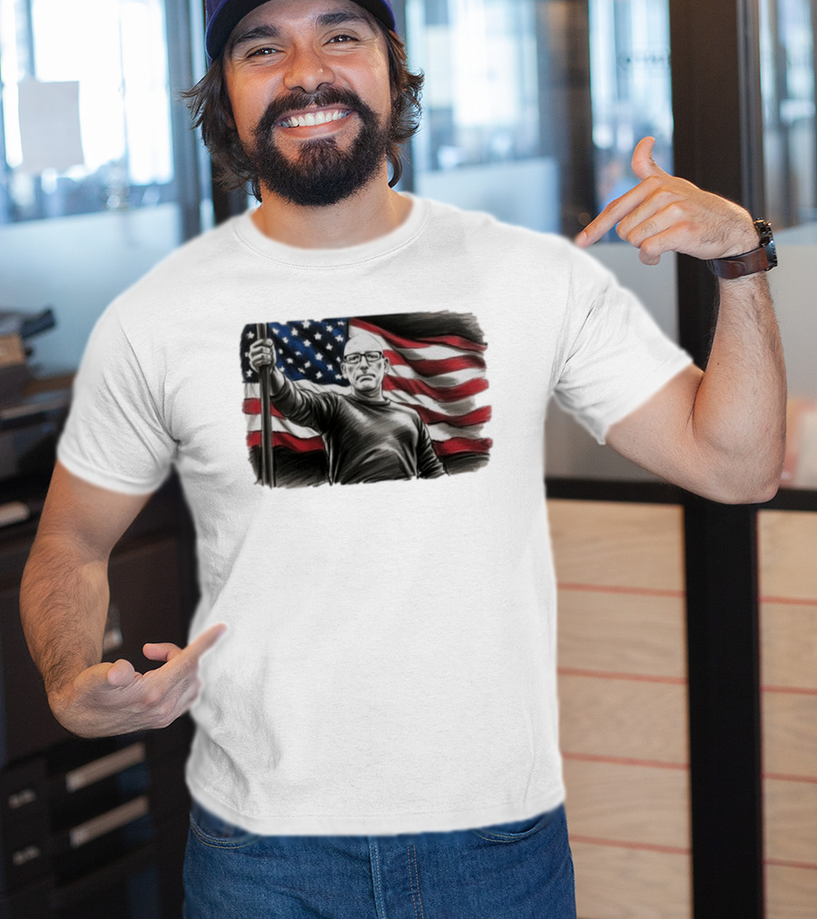 Scott Adams Holding American Flag Patriotic T-Shirt