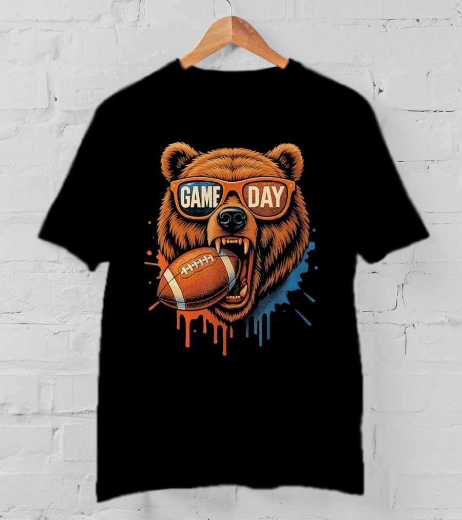 Bear Game Day Football Sunglasses Roaring Bear T-Shirt