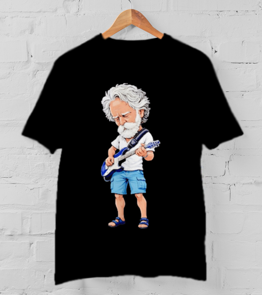 Bob Weir Guitar Character Playing Electric Guitar T-Shirt