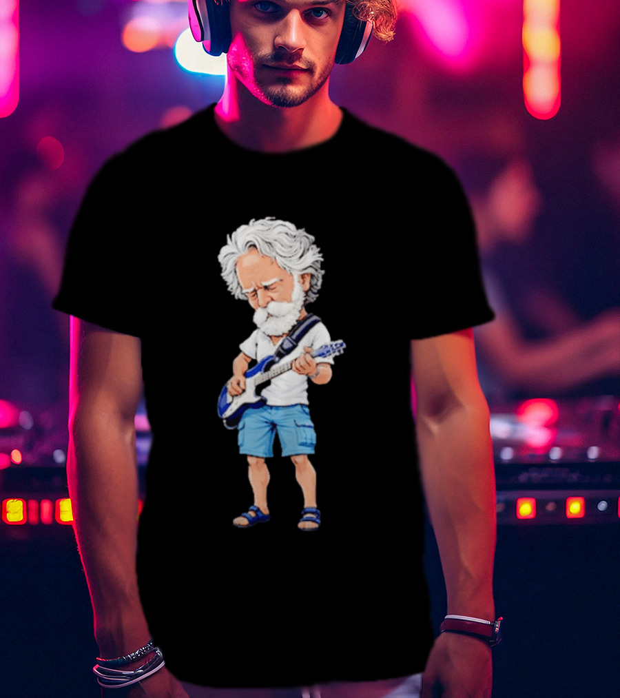 Bob Weir Guitar Character Playing Electric Guitar T-Shirt