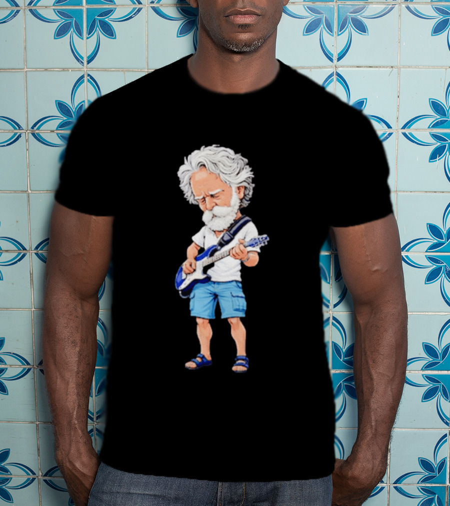 Bob Weir Guitar Character Playing Electric Guitar T-Shirt