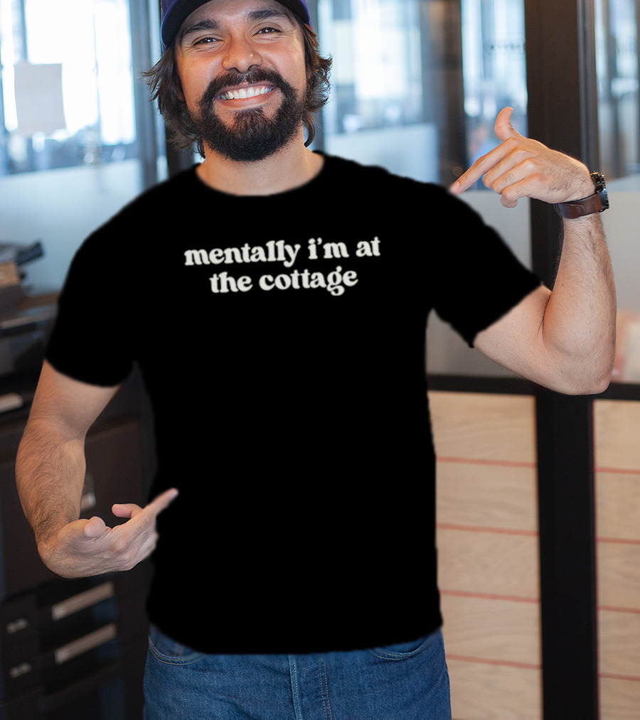 Bookish Hockey Romance Mentally I'm At The Cottage Cozy Swea T-Shirt