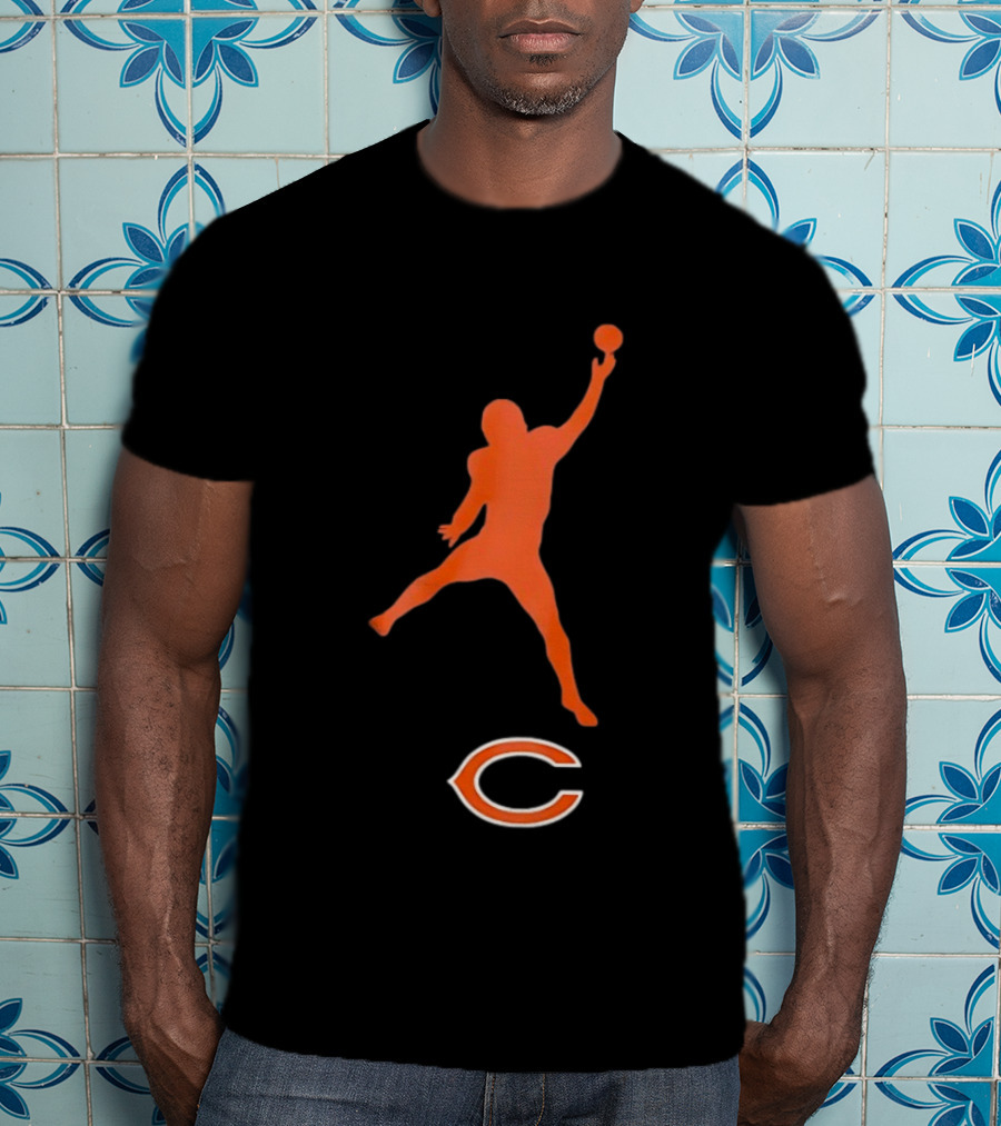 Caleb Williams The Iceman Chicago Jump Pass Football T-Shirt