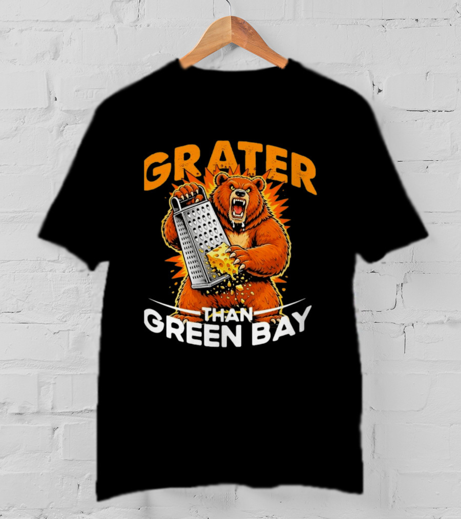 Grater Than Green Bay Bear Cheese Comedy T-Shirt