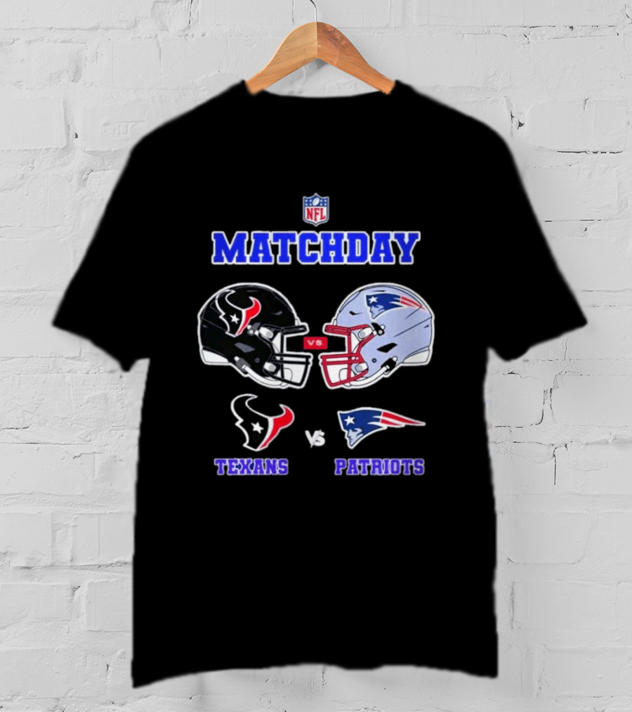 NFL Matchday Houston Texans Vs New England Patriots January 18 Gillette Stadium Rivalry Edition T-Shirt