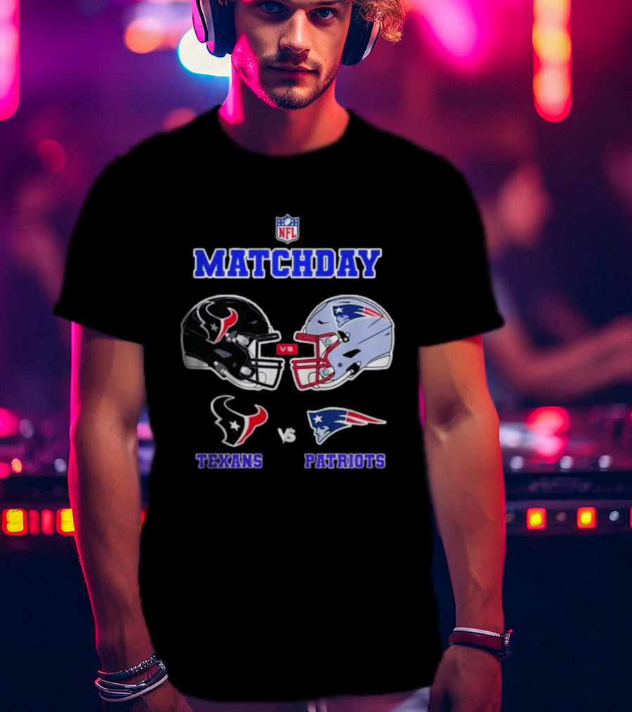 NFL Matchday Houston Texans Vs New England Patriots January 18 Gillette Stadium Rivalry Edition T-Shirt