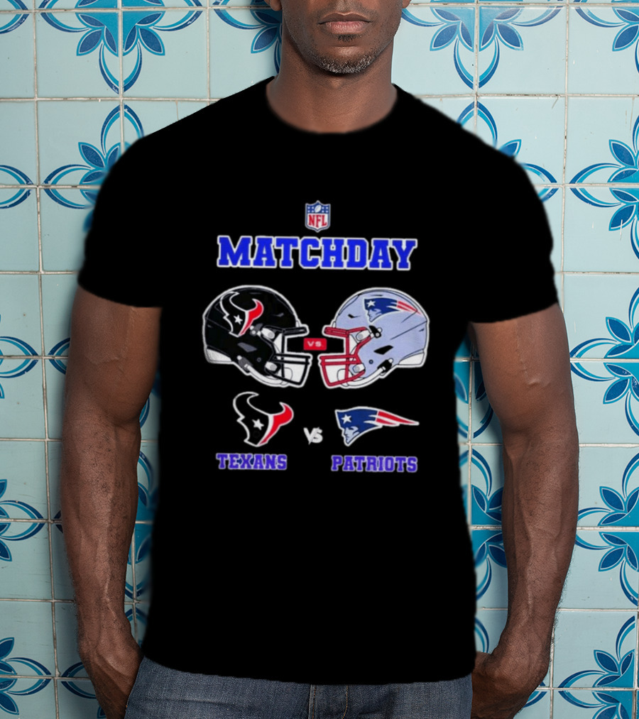 NFL Matchday Houston Texans Vs New England Patriots January 18 Gillette Stadium Rivalry Edition T-Shirt