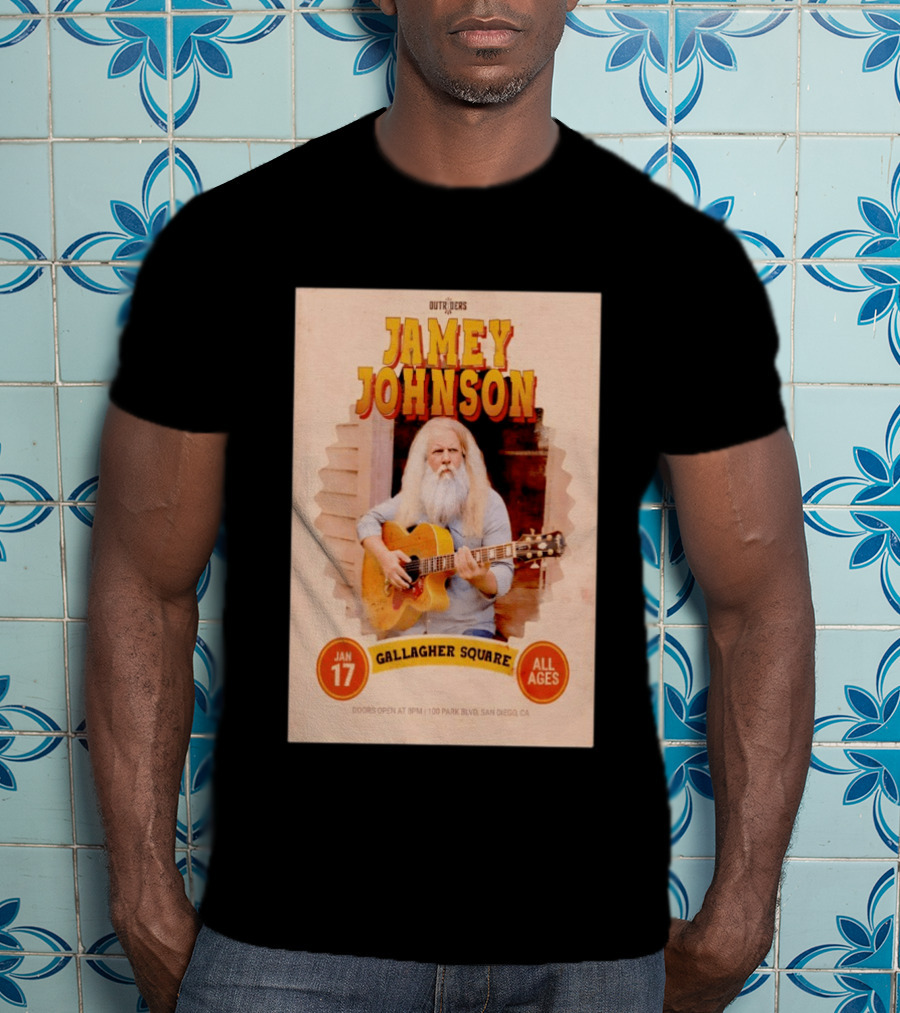 Jamey Johnson Live San Diego Gallagher Square January 17 All Ages Event 2026 T-Shirt