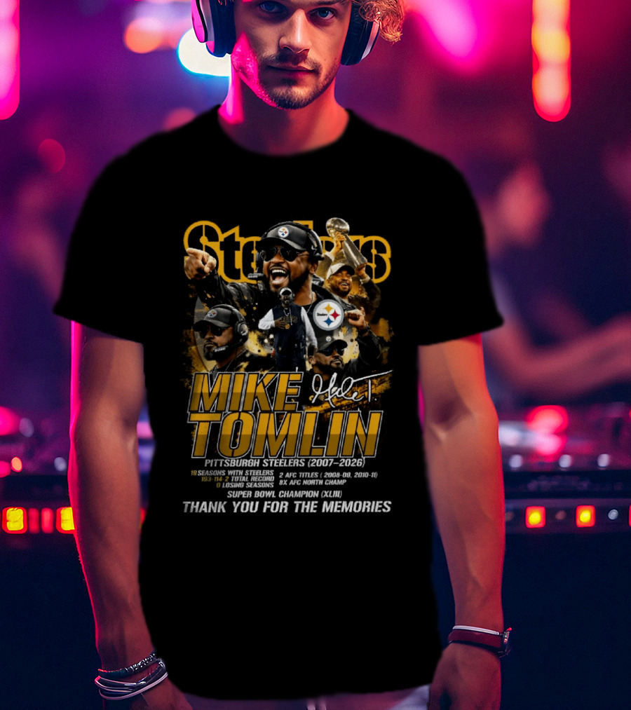 Mike Tomlin Pittsburgh Steelers 2007 2026 Super Bowl Champion Thank You T-Shirt