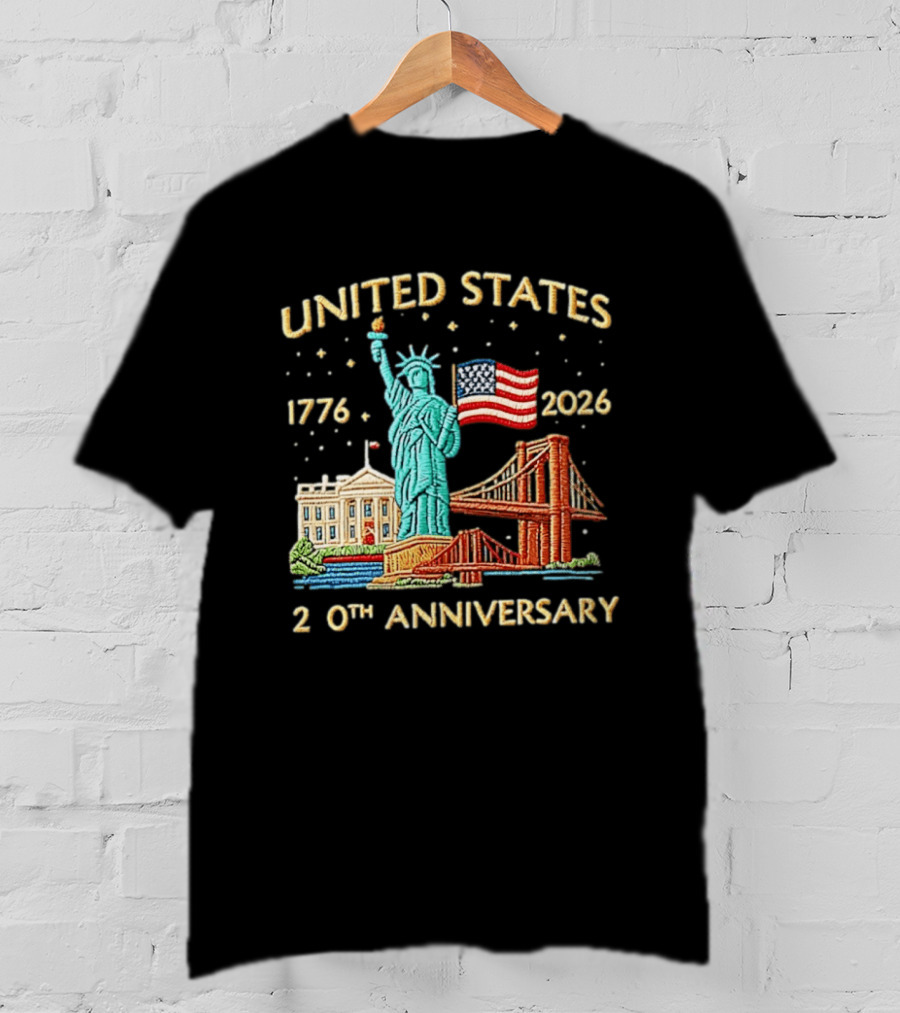 United States 250th Anniversary Statue Of Liberty White House 1776 2026 T-Shirt