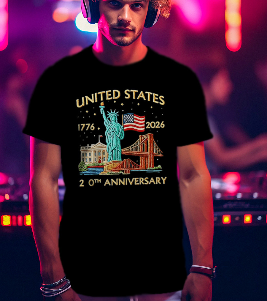 United States 250th Anniversary Statue Of Liberty White House 1776 2026 T-Shirt