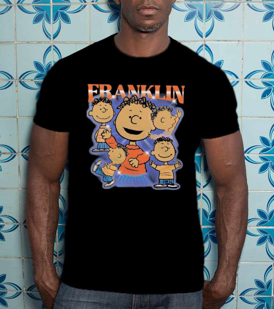 Peanuts Franklin Cartoon Character Classic Nostalgic Illustrations T-Shirt