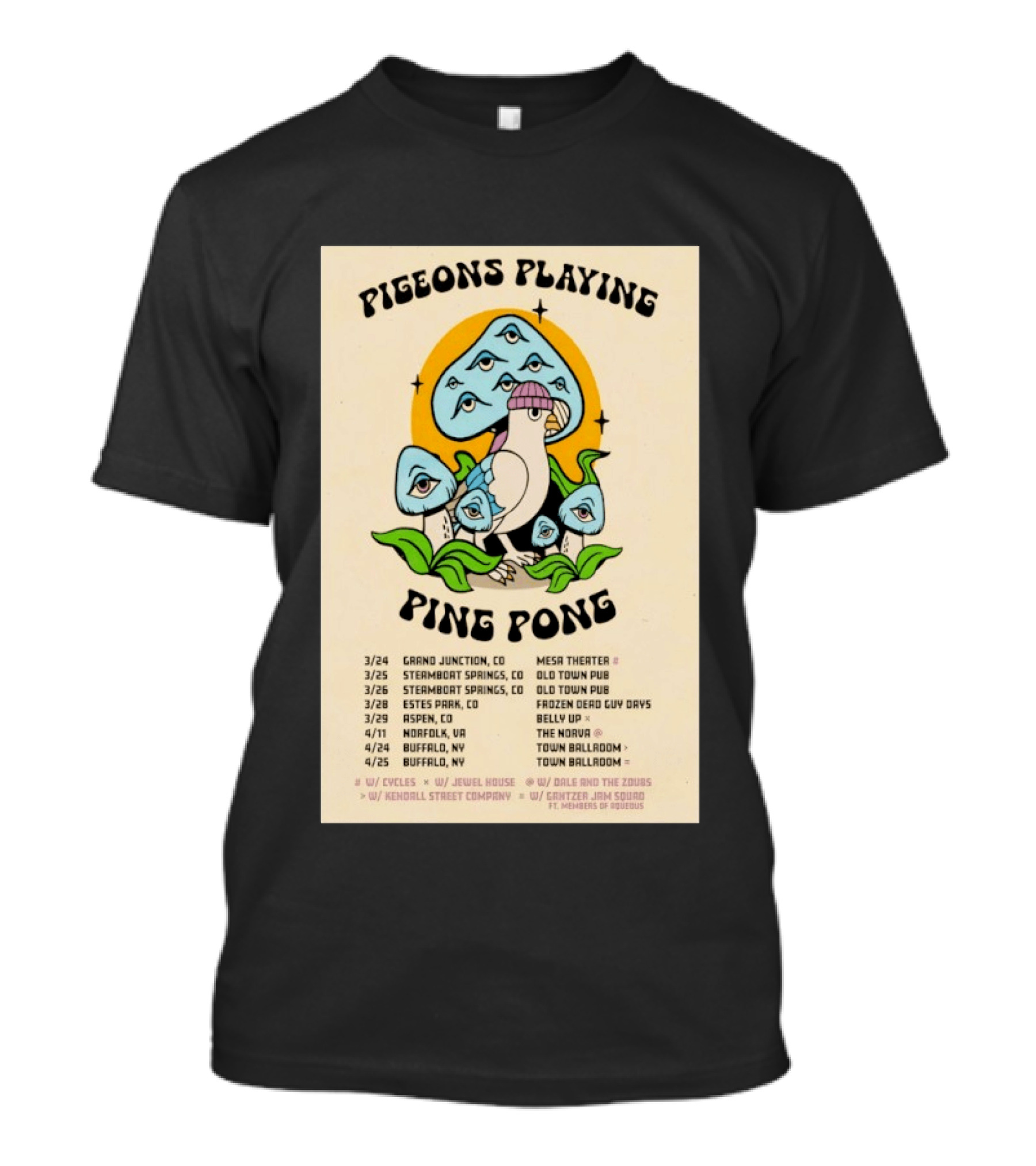 Pigeons Playing Ping Pong Winter And Spring Tour 2026 T-Shirt