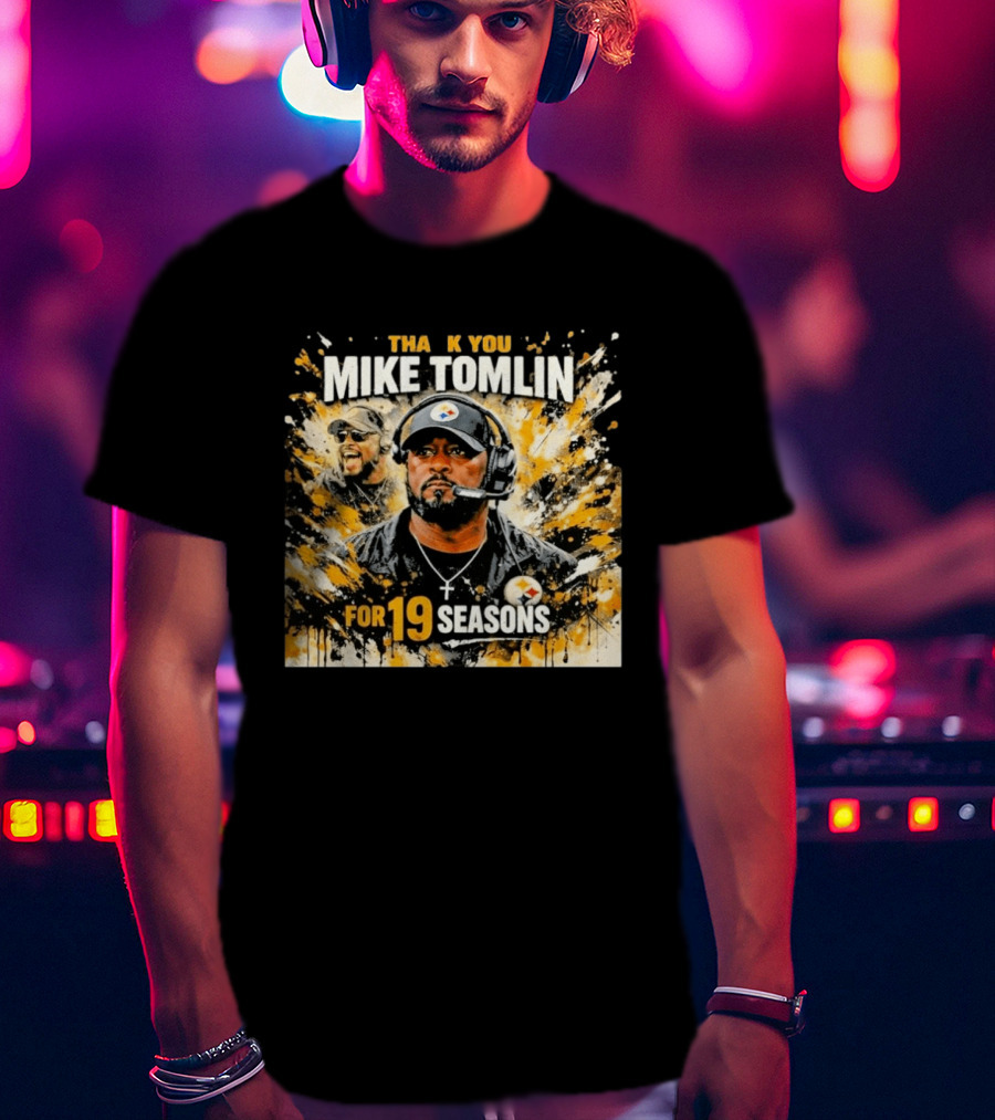 Pittsburgh Steelers Thank You Mike Tomlin For 19 Seasons T-Shirt