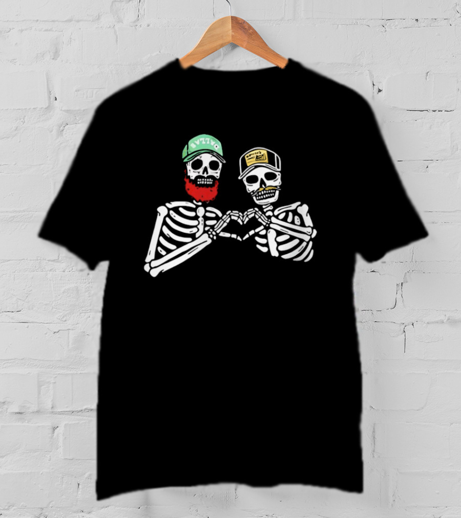 Post Malone Skeleton Avzyne Morgan Heart Hand T-Shirt