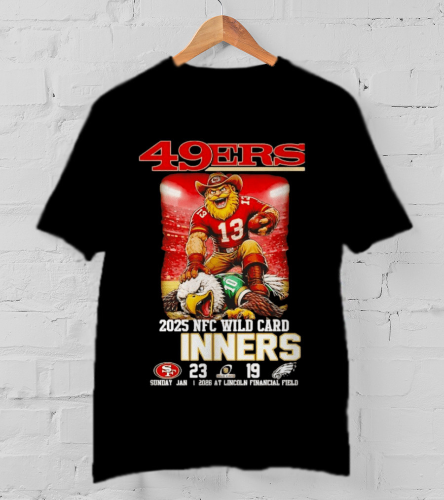 49ers 2023 NFC Wild Card Winners Lincoln Financial Field Victory Over Eagles T-Shirt