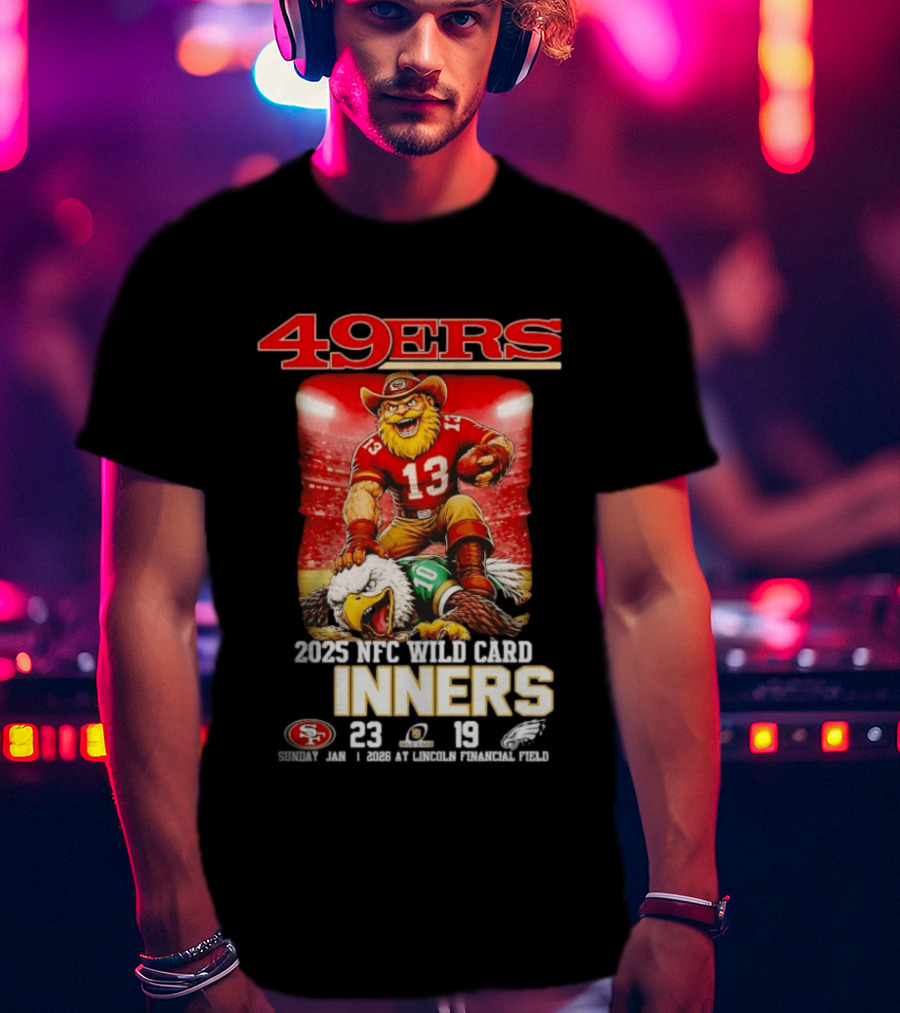 49ers 2023 NFC Wild Card Winners Lincoln Financial Field Victory Over Eagles T-Shirt