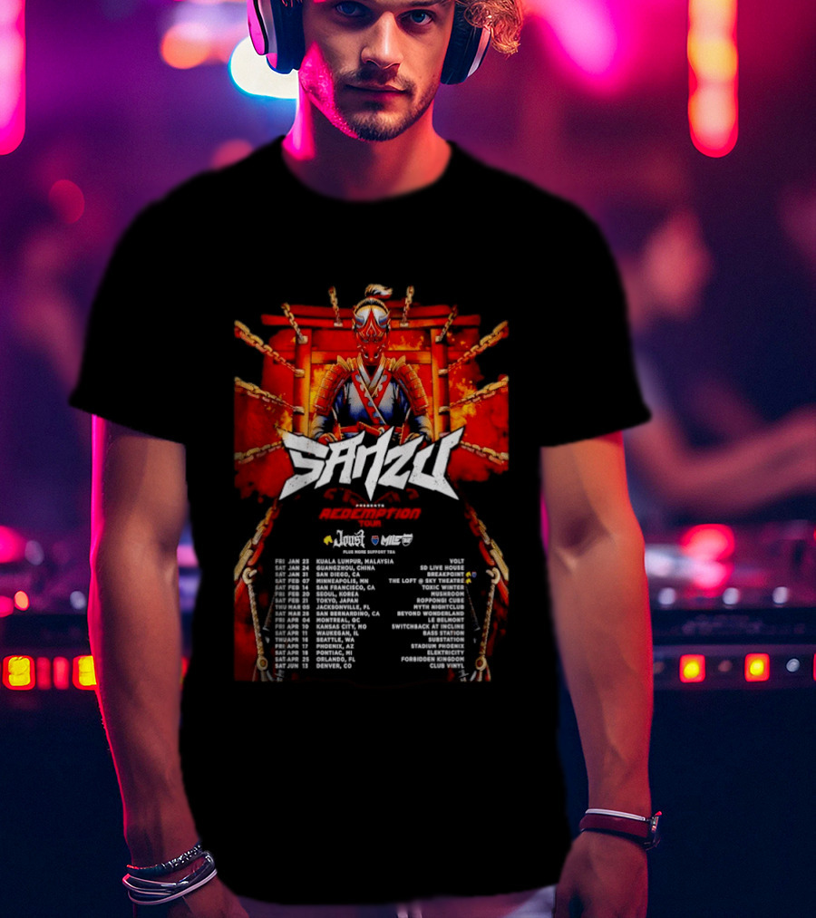 Sanzu Redemption Tour 26 Kuala Lumpur To Denver Concert Dates And Cities T-Shirt