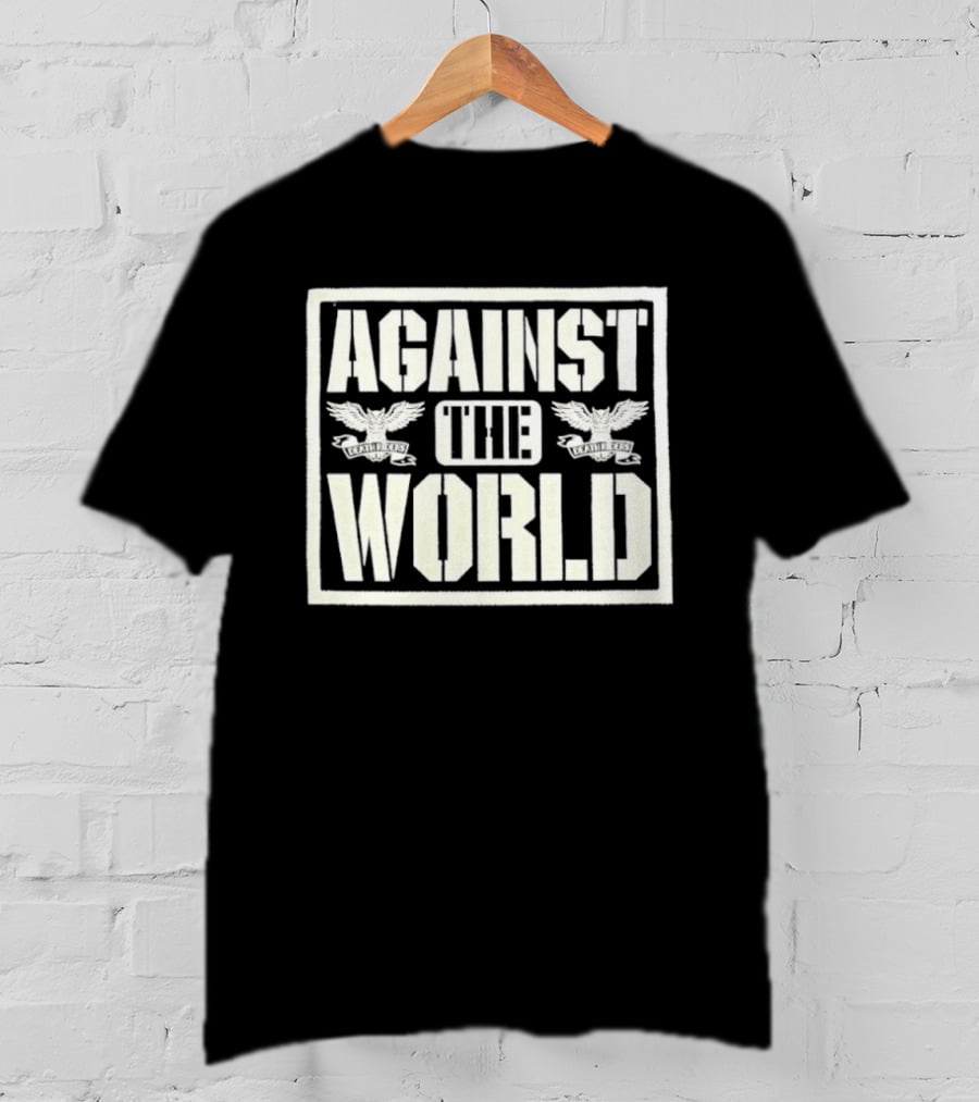 Against The World Eagle Motif T-Shirt