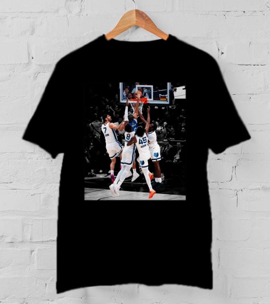 Anthony Black Dunking Against Grizzlies Players Defense T-Shirt