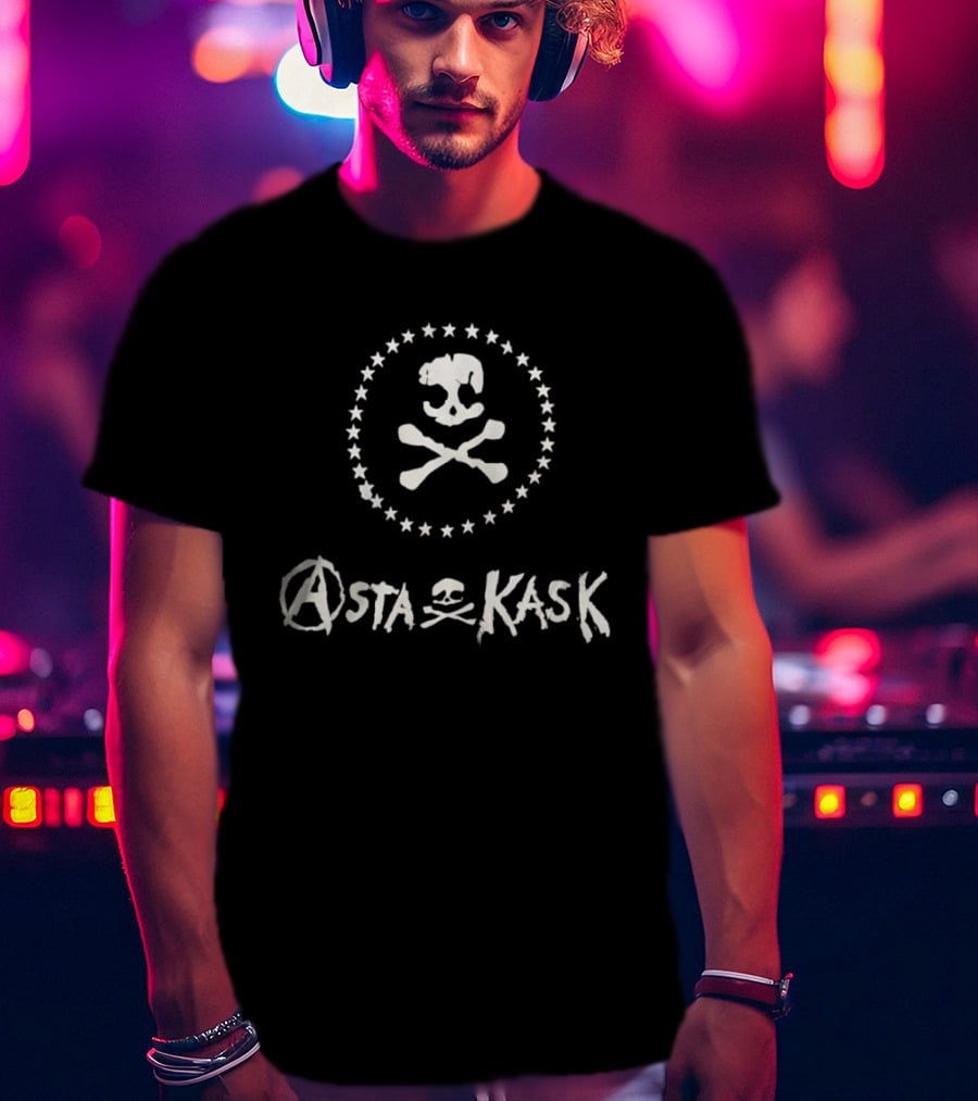 Asta Kask Skull And Crossbones With Stars T-Shirt
