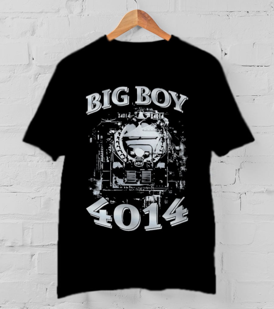 Big Boy 4014 Train Locomotive Blueprint T-Shirt