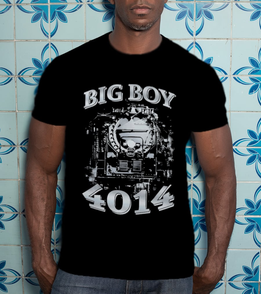 Big Boy 4014 Train Locomotive Blueprint T-Shirt