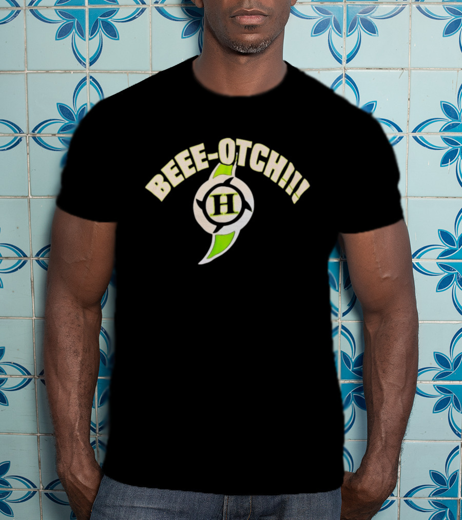 Beee Otch Hurricane Helms Symbol H Spinner T-Shirt