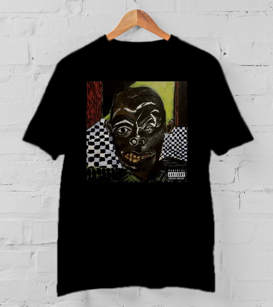 IDK Even The Devil Smiles Mixtape Album Cover Parental Advisory Checkerboard Background Dark Abstract T-Shirt