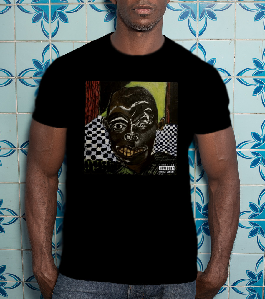 IDK Even The Devil Smiles Mixtape Album Cover Parental Advisory Checkerboard Background Dark Abstract T-Shirt