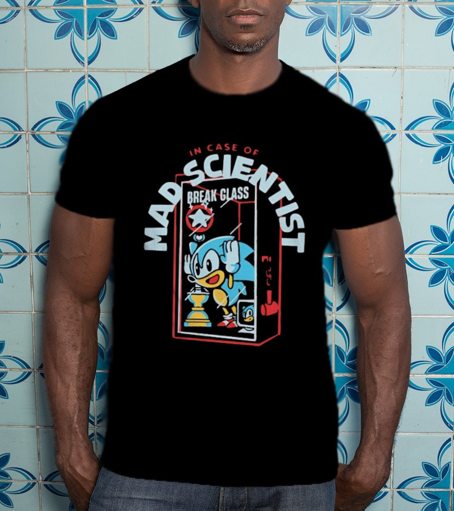 In Case Of Mad Scientist Break Glass Sonic Emergency Box T-Shirt