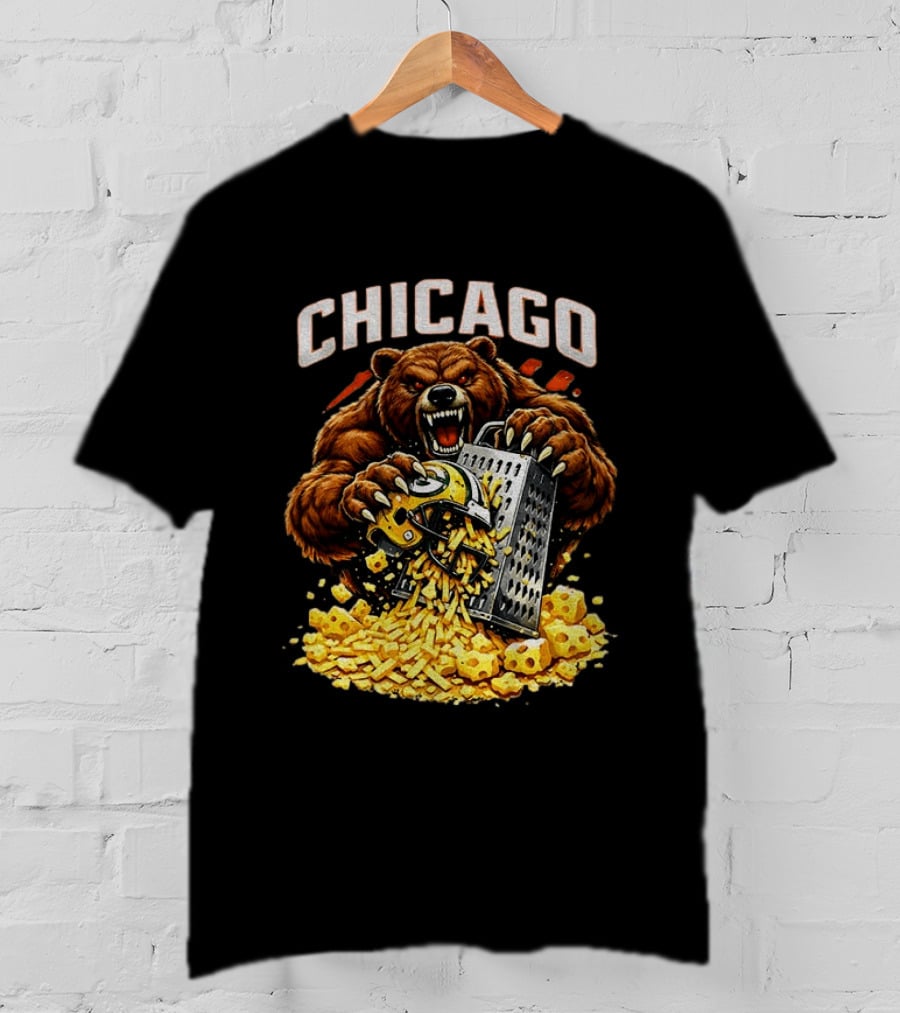 Chicago Bears Football Cheese Grater Green Bay Packers Football Rivalry 2025 T-Shirt