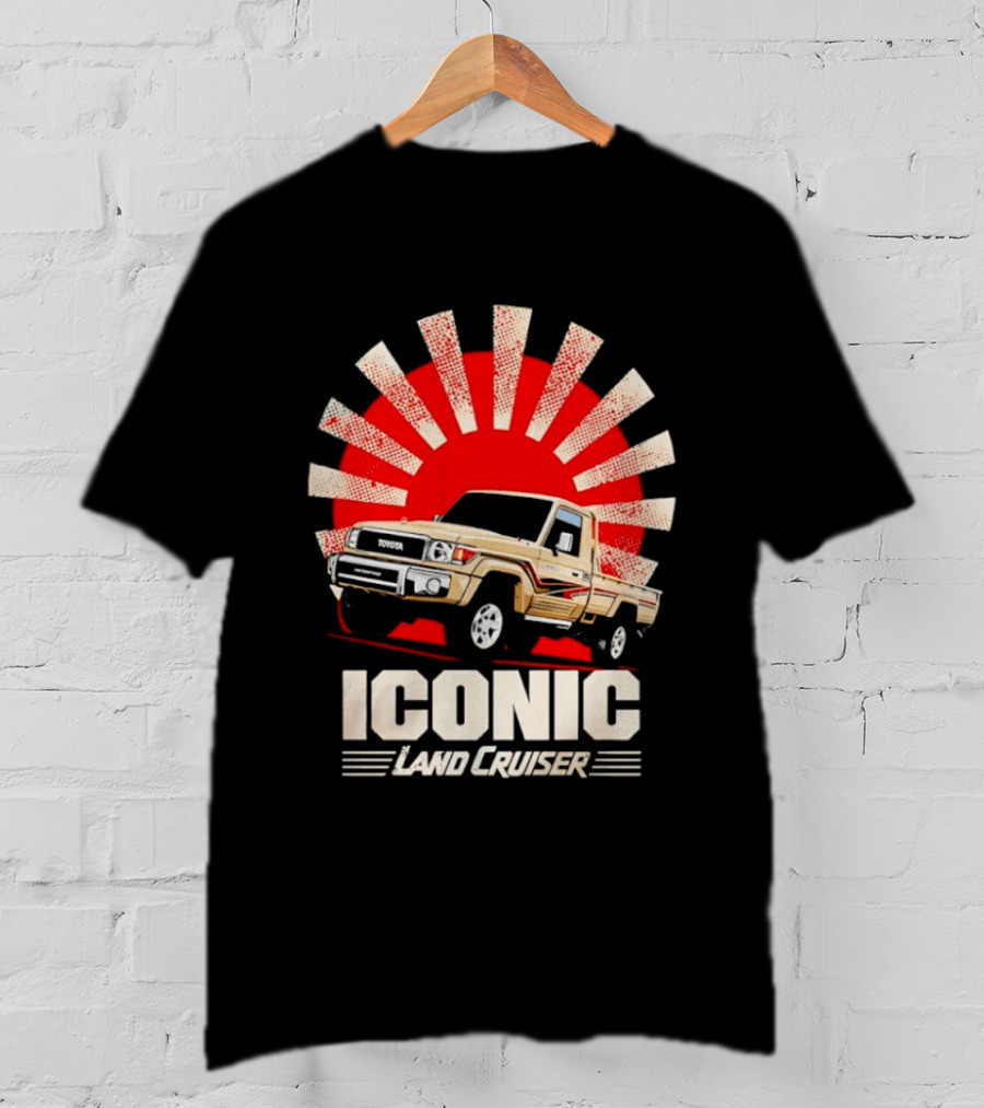 Iconic Toyota Land Cruiser Vintage Sunburst T-Shirt