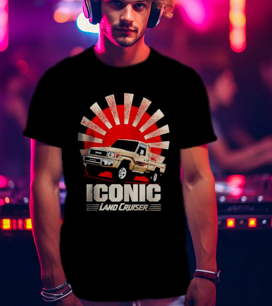 Iconic Toyota Land Cruiser Vintage Sunburst T-Shirt