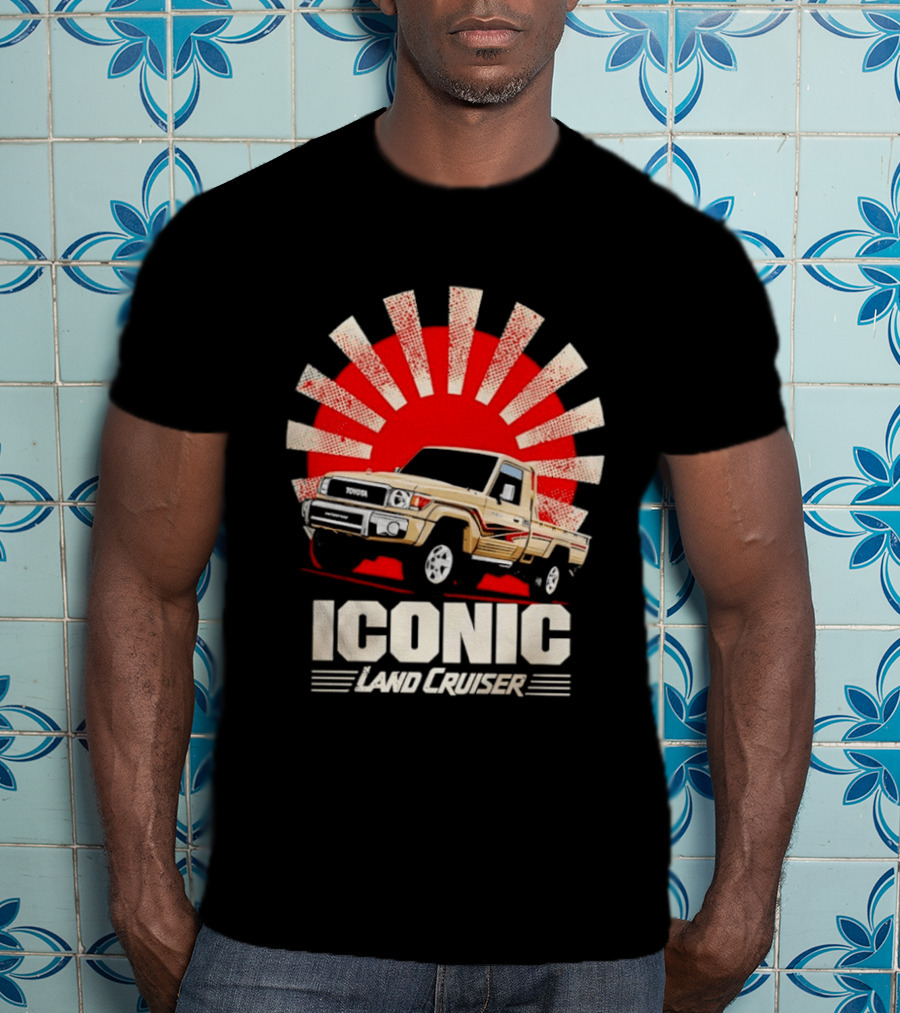 Iconic Toyota Land Cruiser Vintage Sunburst T-Shirt