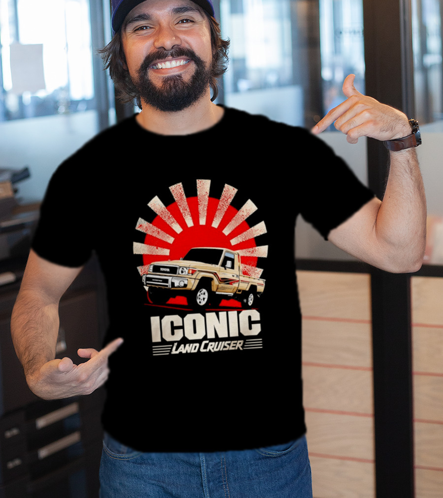 Iconic Toyota Land Cruiser Vintage Sunburst T-Shirt