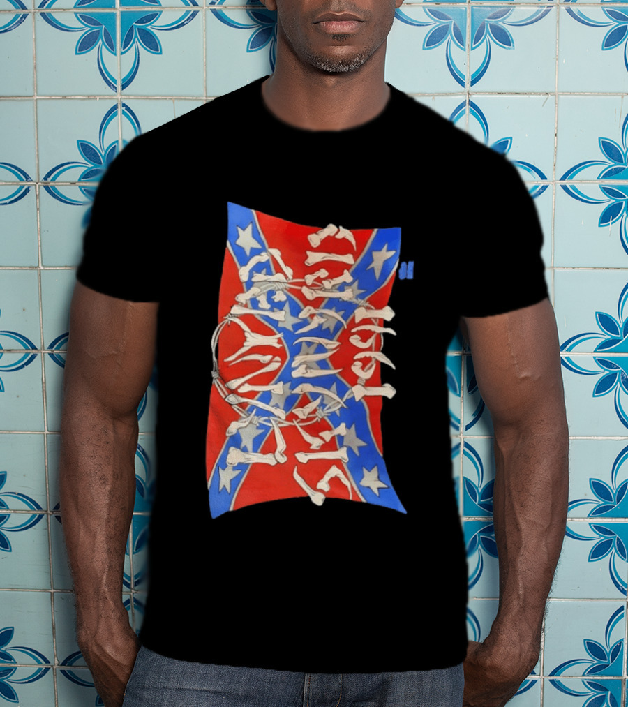 Lynyrd Skynyrd 1991 Confederate Flag Skeleton Bones T-Shirt