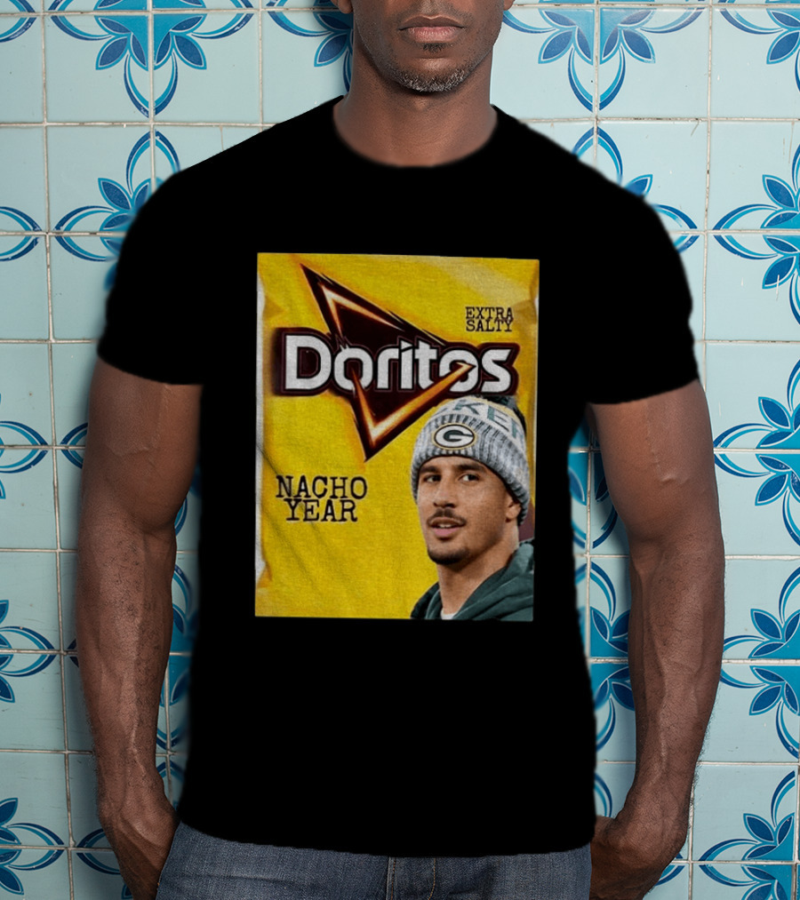 Doritos Nacho Year Extra Salty Green Bay Packers Football Beanie T-Shirt