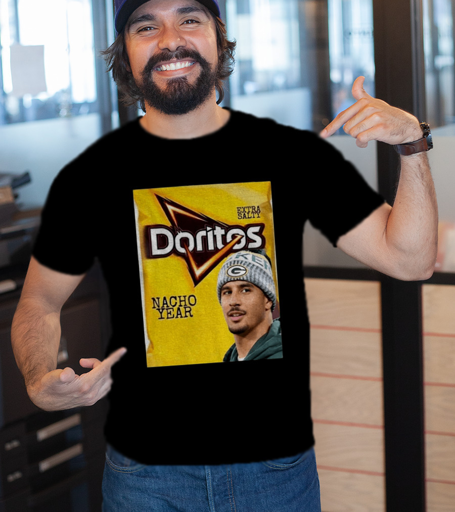 Doritos Nacho Year Extra Salty Green Bay Packers Football Beanie T-Shirt