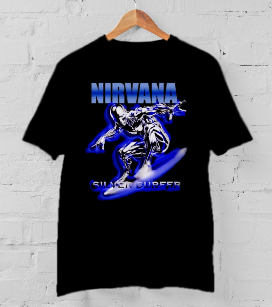 Nirvana Silver Surfer Marvel Comic Fusion T-Shirt